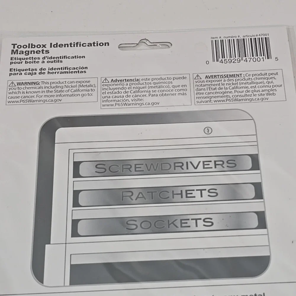 Chroma TS47001 Toolbox‎ Identification Magnets Set, 8-Pack
